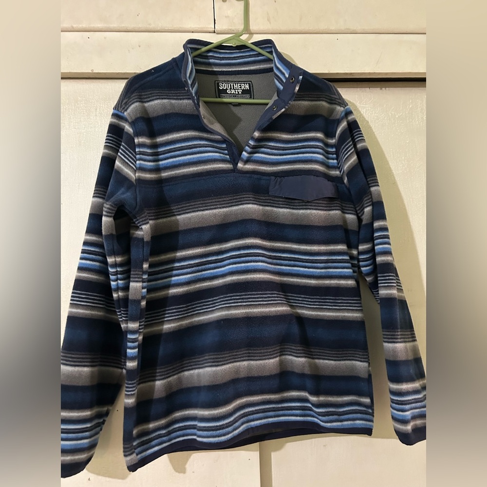 Southern Grit Striped Fleece Pullover Jacket in size Small